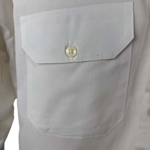 Vintage South Euclid Fire Department 70's XL White Button Down Uniform Shirt - Picture 12 of 13